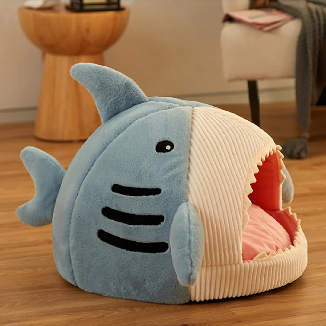 Luxury Plush Shark Pet Bed